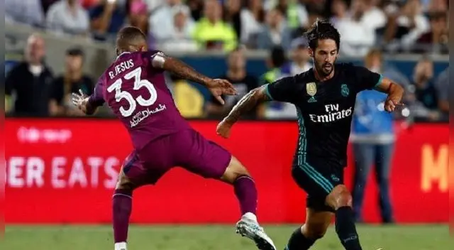 Real Madrid cayó goleado 4-1 frente el Manchester City en la International Champions Cup 2017. Real Madrid cayó goleado 4-1 frente el Manchester City en la International Champions Cup 2017.