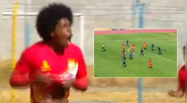 Julio Landauri celebra su golazo con Sport Huancayo. Julio Landauri celebra su golazo con Sport Huancayo.