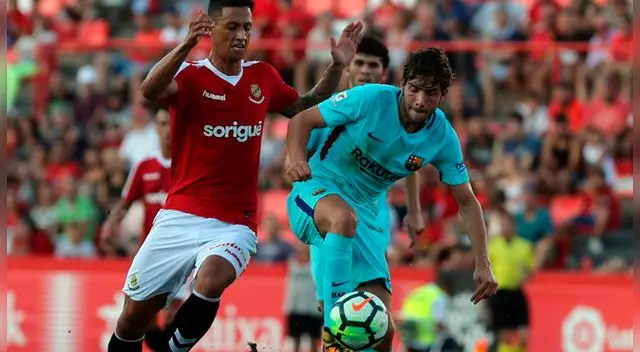 Sergi Roberto durante el Barcelona-Gimnastic. Sergi Roberto durante el Barcelona-Gimnastic.