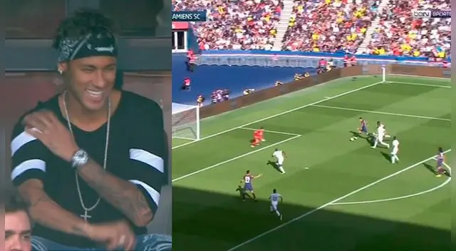 El casi gol de Ángel di María que generó la sonrisa de Neymar El casi gol de Ángel di María que generó la sonrisa de Neymar