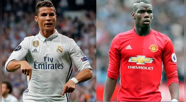 Cristiano Ronaldo (Real Madrid) y Paul Pogba (Manchester United) tendrán un duelo aparte en la final de la Supercopa de Europa. Foto: Agencias