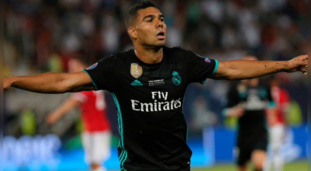 Casemiro anota el 1-0 en final de Supercopa de Europa