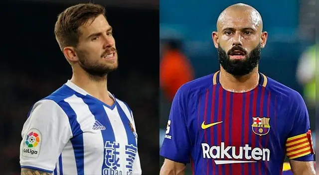 Iñigo Martínez y Javier Mascherano.