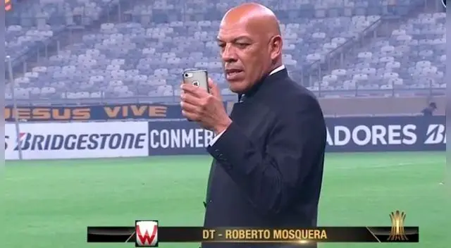 Roberto Mosquera antes del duelo Atlético Mineiro-Wilstermann. Roberto Mosquera antes del duelo Atlético Mineiro-Wilstermann.