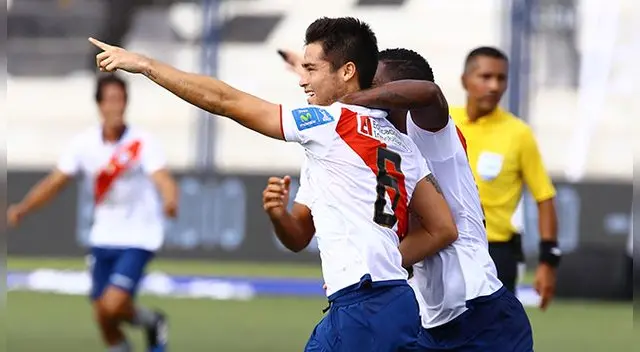 Rodrigo Cuba celebra un gol ante Juan Aurich. Rodrigo Cuba celebra un gol ante Juan Aurich.