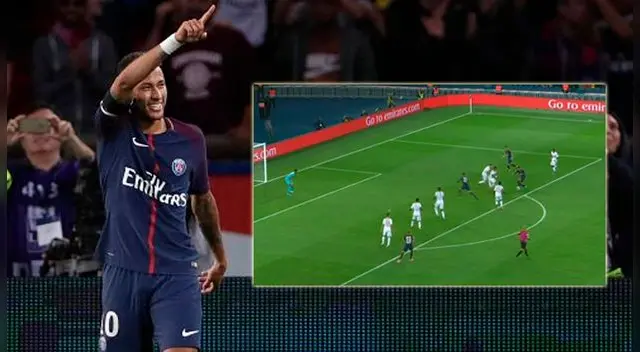 Neymar y su primer golazo de antología con el PSG.