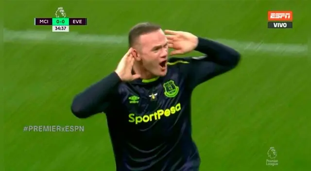 En el Manchester City vs. Everton, Wayne Rooney metió su gol 200 en la Premier League.