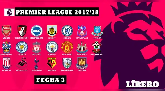 Programación, hora y canal de la jornada 3 de la Premier League.