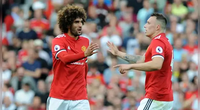 Fellaini celebrado el segundo gol del United Fellaini celebrado el segundo gol del United
