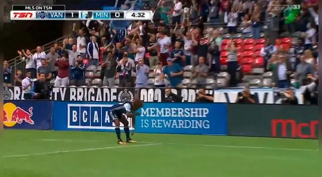 Yordy Reyna y su golazo en la MLS con el Vancouver Whitecaps. Yordy Reyna y su golazo en la MLS con el Vancouver Whitecaps.