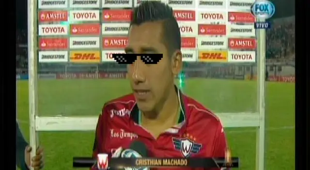 Cristhian Machado durante la entrevista con FOX Sports.