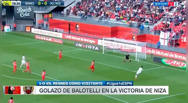 Mario Balotelli y su golazo para darle la victoria al Niza en la Ligue 1. Mario Balotelli y su golazo para darle la victoria al Niza en la Ligue 1.