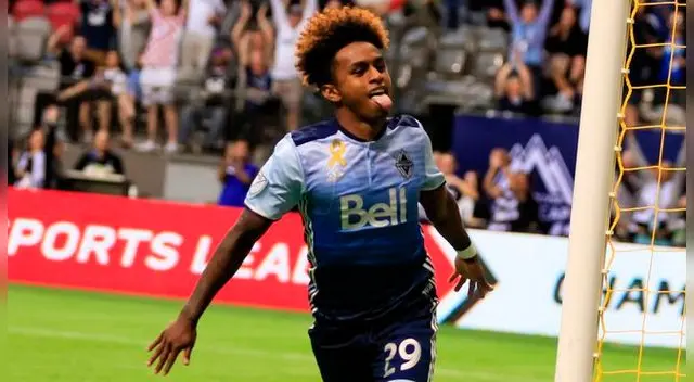 Yordy Reyna celebra un gol con el Vancouver Whitecaps. Yordy Reyna celebra un gol con el Vancouver Whitecaps.