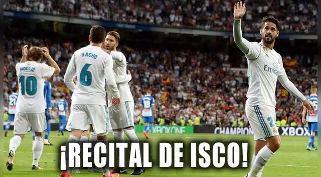 Real Madrid venció 2-0 al Espanyol en la jornada 7 de la Liga Santander. Real Madrid venció 2-0 al Espanyol en la jornada 7 de la Liga Santander.
