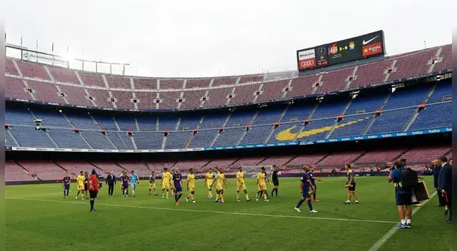 Los 90 mil asientos del Camp Nou estuvieron vacíos durante el encuentro ante Las Palmas. Los 90 mil asientos del Camp Nou estuvieron vacíos durante el encuentro ante Las Palmas.