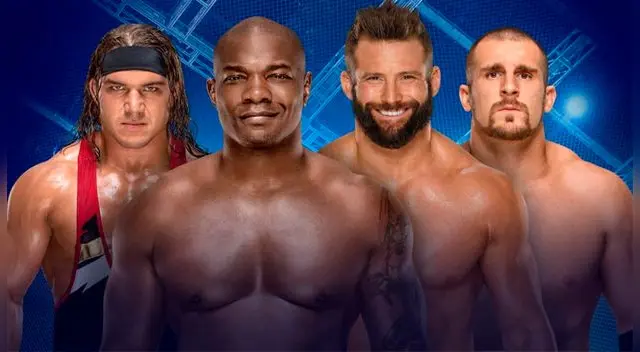 En WWE Hell in a Cell 2017, Chad Gable & Shelton Benjamin vs. Los Hype Bros. Foto WWE En WWE Hell in a Cell 2017, Chad Gable & Shelton Benjamin vs. Los Hype Bros. Foto WWE