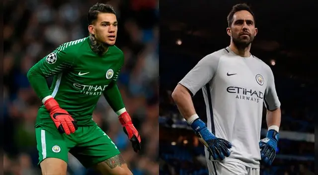 Ederson Moraes y Claudio Bravo.