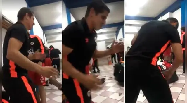 Aldo Corzo celebró el triunfo de Universitario ante Real Garcilaso con el baile del robot.