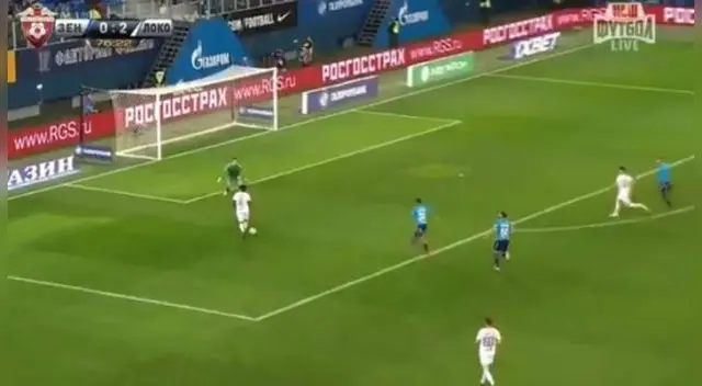 Así fue el gesto de Jefferson Farfán. Foto: Lokomotiv / Twitter
