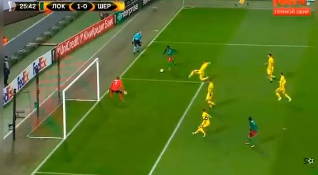 Jefferson Farfán anota su primer gol con el Lokomotiv Moscú en la Europa League. Jefferson Farfán anota su primer gol con el Lokomotiv Moscú en la Europa League.