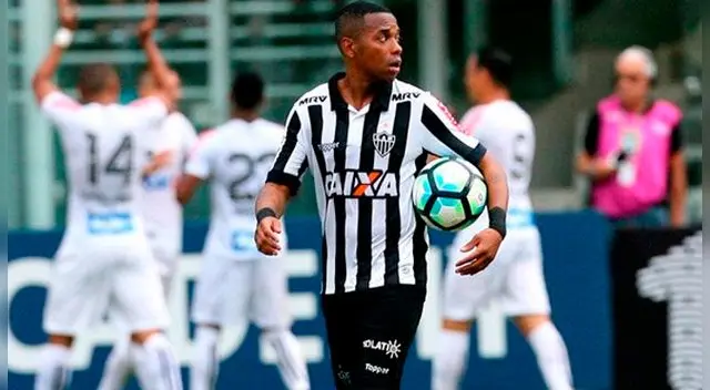 Robinho, durante la derrota del Atlético Mineiro ante el Santos.
