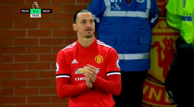 Zlatan Ibrahimovic antes de su ingreso al Manchester United-Newcastle.