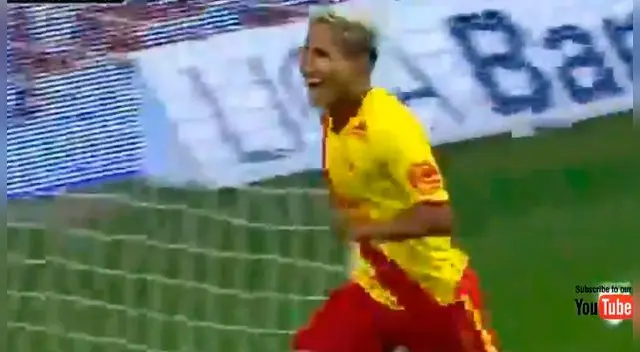Raúl Ruidíaz celebra su gol con el Morelia al Toluca.