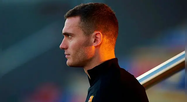 Thomas Vermaelen durante un entrenamiento del Barcelona. Thomas Vermaelen durante un entrenamiento del Barcelona.