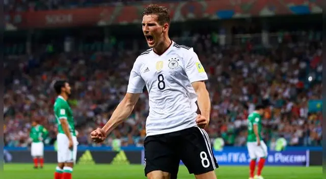 Leon Goretzka celebra su gol con Alemania a México en la Copa Confederaciones 2017. Leon Goretzka celebra su gol con Alemania a México en la Copa Confederaciones 2017.