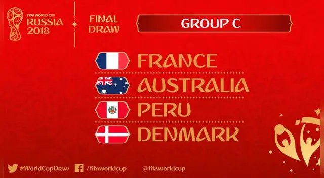 Perú debutará en Rusia 2018, el sábado 16 de junio (11:00 a.m.) ante Dinamarca en Saransk. 