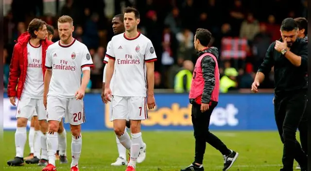 Milan de Gattuso se dejó empatar en la última jugada por Benevento que perdió todos los partidos de la Serie A