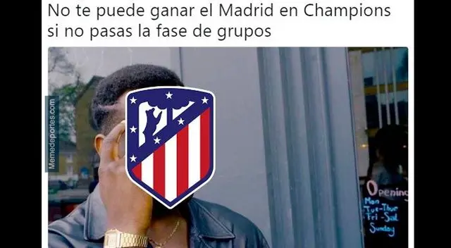 Eliminación del Atlético Madrid de la Champions League genera varios memes. Foto: Twitter