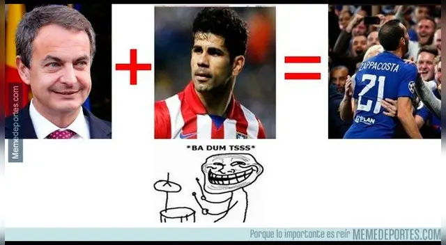 Eliminación del Atlético Madrid de la Champions League genera varios memes. Foto: Twitter