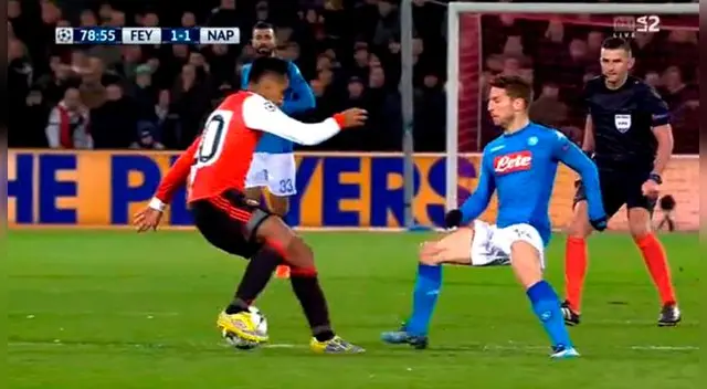 Champions League: Mira la agónica asistencia de Renato Tapia para la victoria del Feyenoord ante el Napoli [VIDEO]