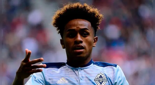 Yordy Reyna durante un partido del Vancouver Whitecaps. Yordy Reyna durante un partido del Vancouver Whitecaps.