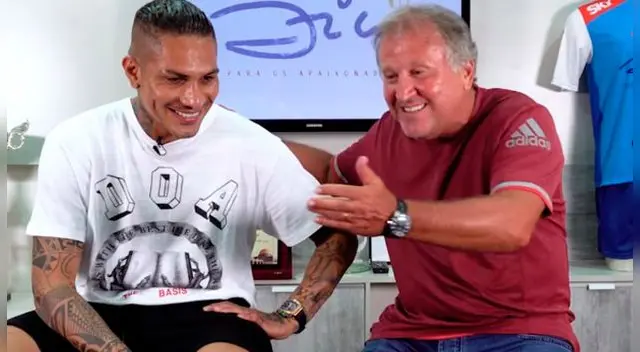 Paolo Guerrero y Zico, cuando todo era felicidad.