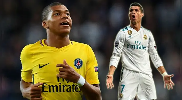 Kylian Mbappé y Cristiano Ronaldo.