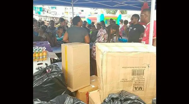Alberto Quintero y Luis Tejada llevaron alegría a los niños en Panamá