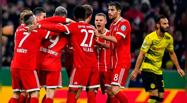 Bayern Múnich ganó 2-1 a Borussia Dortmund en la Copa de Alemania.