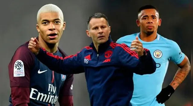 Kylian Mbappé, Ryan Giggs y Gabriel Jesus. Kylian Mbappé, Ryan Giggs y Gabriel Jesus.