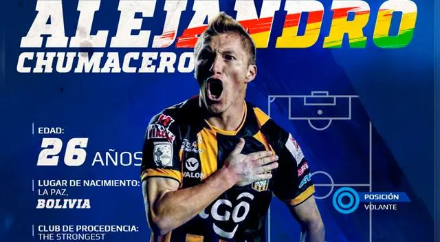Alejandro Chumacero será compañero de Anderson Santamaría en Puebla de México