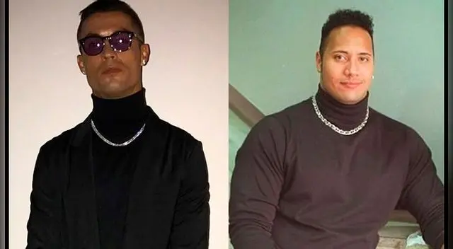 Cristiano y The Rock.