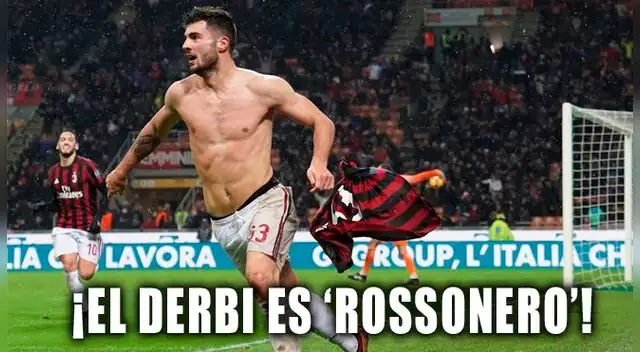 Patrick Cutrone anotó el gol del AC Milan para vencer al Inter de Milán