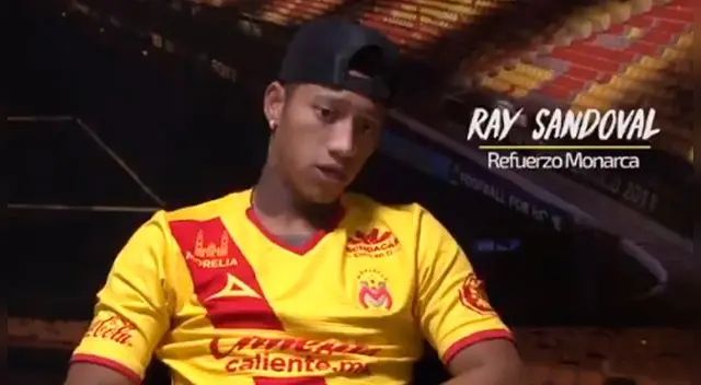 Ray Sandoval, durante su primera entrevista con el Morelia. Ray Sandoval, durante su primera entrevista con el Morelia.