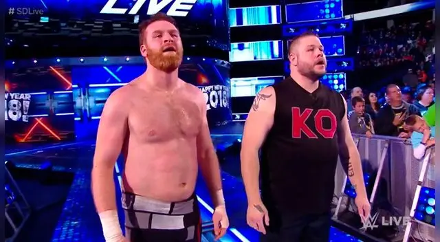 En WWE SmackDown Live, Sami Zayn derrotó a AJ Styles con ayuda de Kevin Owens.