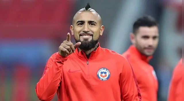 Arturo Vidal, durante un entrenamiento de Chile en la Copa Confederaciones 2017. Arturo Vidal, durante un entrenamiento de Chile en la Copa Confederaciones 2017.