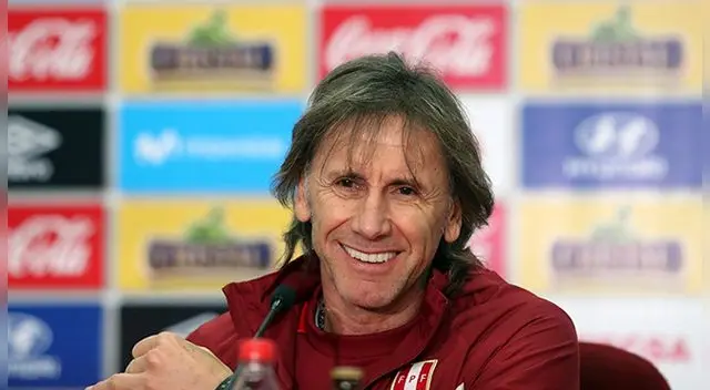 Ricardo Gareca, durante una conferencia de prensa. Ricardo Gareca, durante una conferencia de prensa.