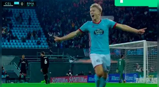 Daniel Wass celebra su gol al Real Madrid. Daniel Wass celebra su gol al Real Madrid.