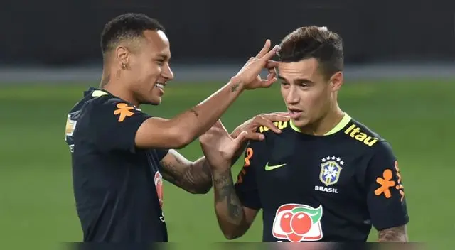 Neymar y Coutinho son amigos y además compañeros en Brasil. 