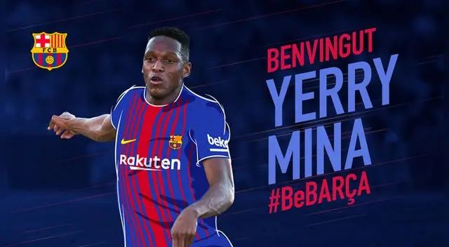 Yerry Mina firmó por cinco años y medio con una cláusula de salida de 100 millones de euros Yerry Mina firmó por cinco años y medio con una cláusula de salida de 100 millones de euros